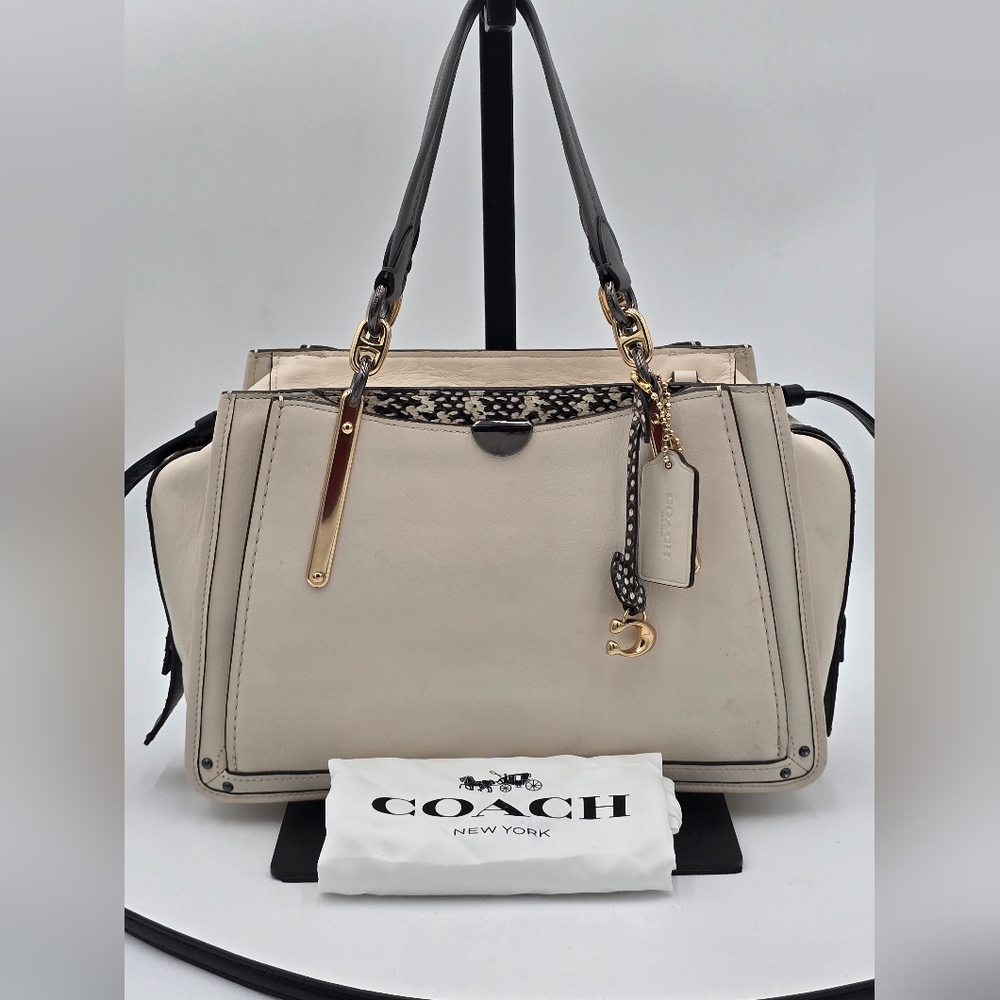 Coach 1941 Dreamer Satchel 27, Chalk/ Snakeskin, EUC